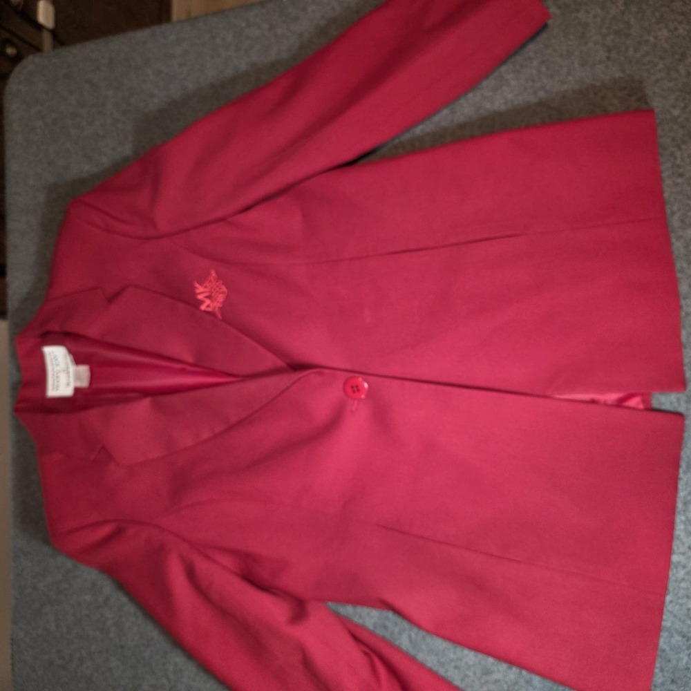 vintage Mary Kay Career Apparel red blazer 4 Petite F2